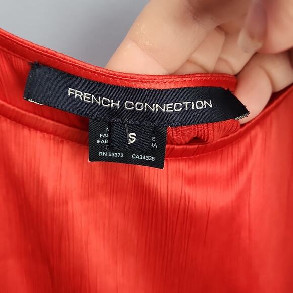 French Connection Orange Slip Dress - Size Small - Picture 5 of 6